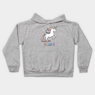 Magical Unicorn Fifth Birthday T-Shirt – Perfect Kids' Party Gif Kids Hoodie